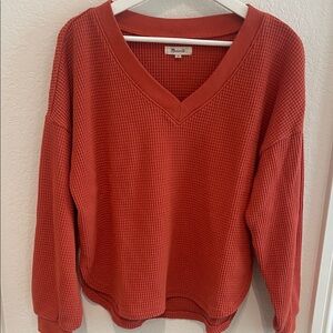 Madewell Southwest Clay Waffle V-Neck